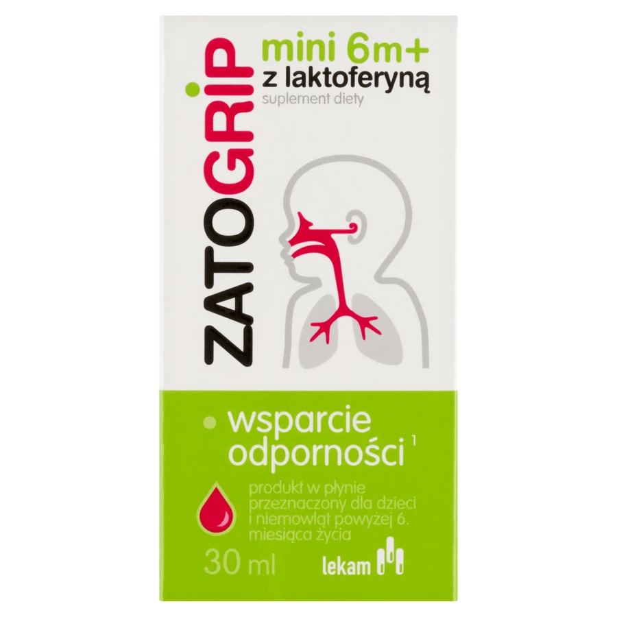 Zatogrip Mini 6m+ cu lactoferină, picături pentru copii, 30 ml