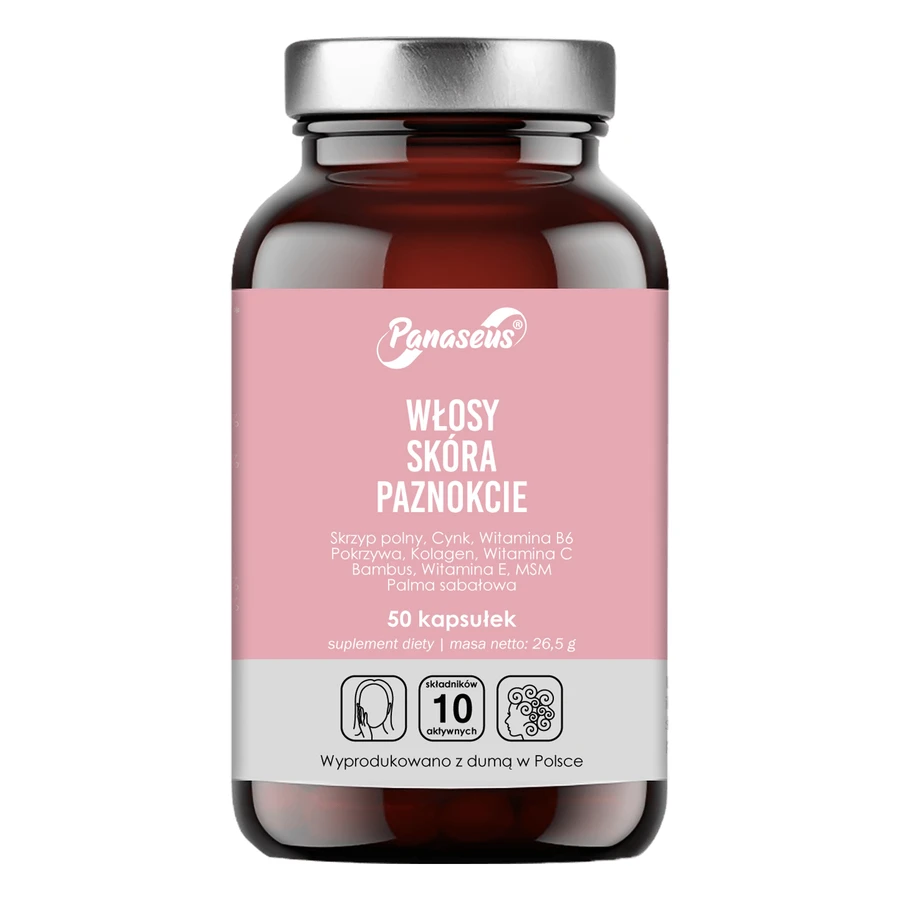 Panaseus Păr, piele, unghii, 50 capsule