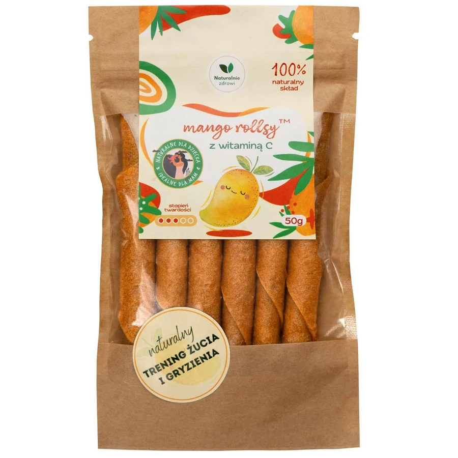 Rollitos de Mango Naturalmente Saludables con Vitamina C, 50 g