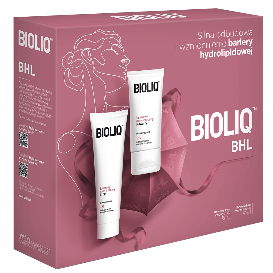Bioliq BHL set, barrier protection cream for face, 50 ml + hand cream, 75 ml
