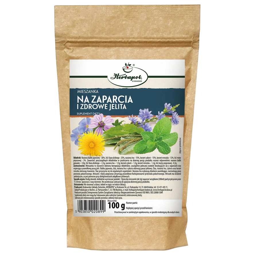 Herbapol Blend for Constipation and Healthy Bowels, herbal tea, 100 g