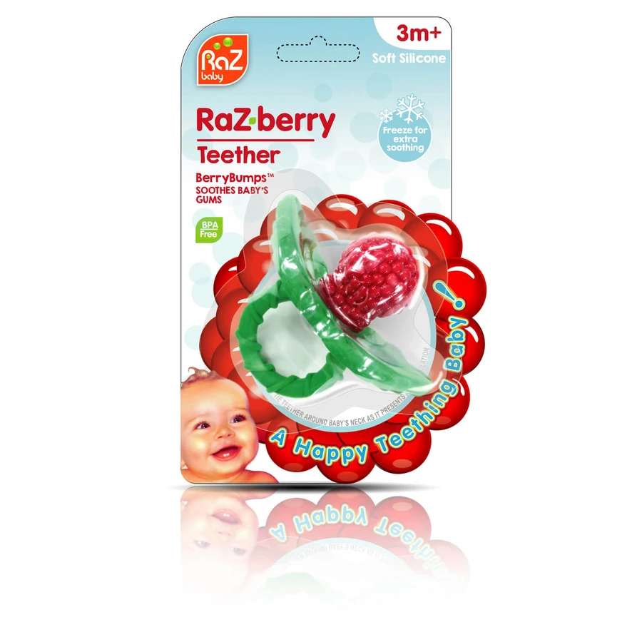 RaZbaby, gryzak silikonowy, soczysta malina, od 3 miesiąca, 1 sztuka: ceny i cechy