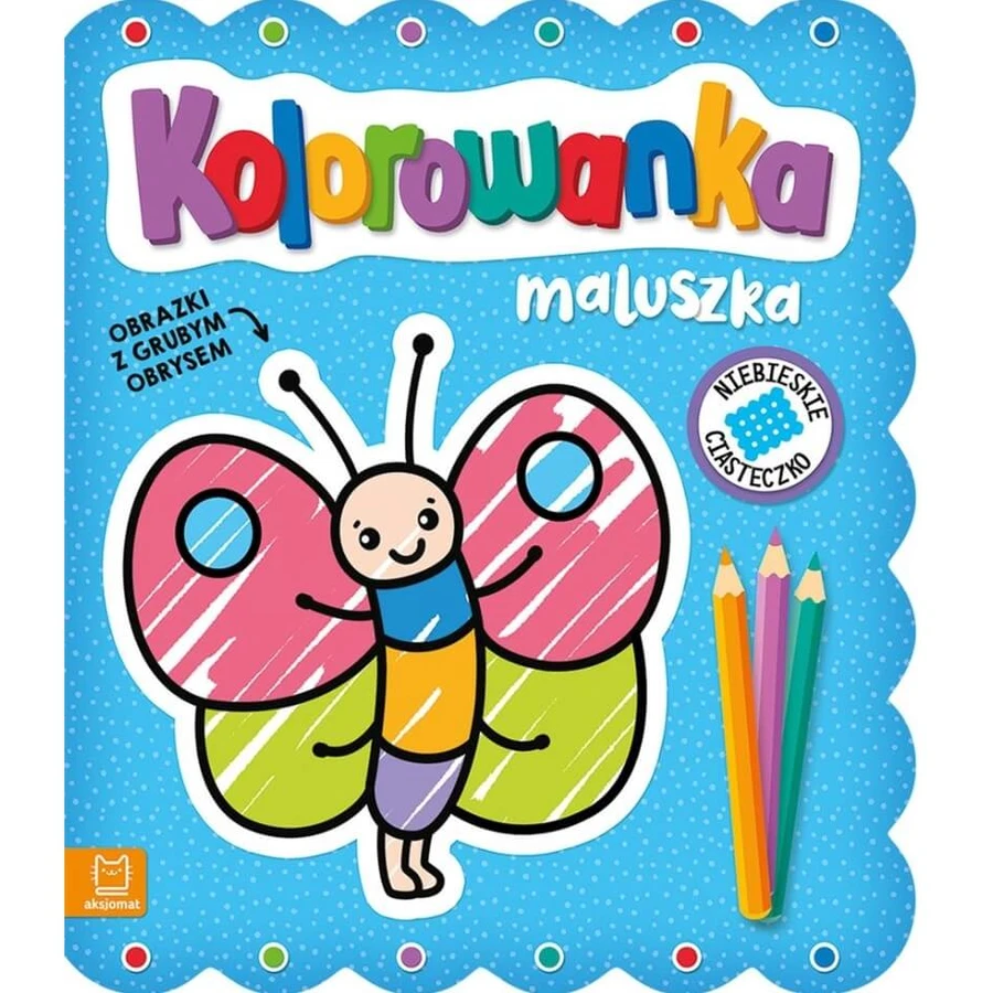 Un livre de coloriage pour les tout-petits. Images aux contours épais. Biscuit bleu Agnieszka Bator