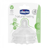 Natural Felling verstelbare speen van silicone 2 stuks, 4 maanden+, Chicco