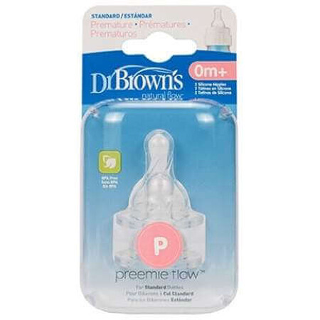 Tetinas de cuello estrecho para bebés prematuros, +0 meses, Dr. Browns