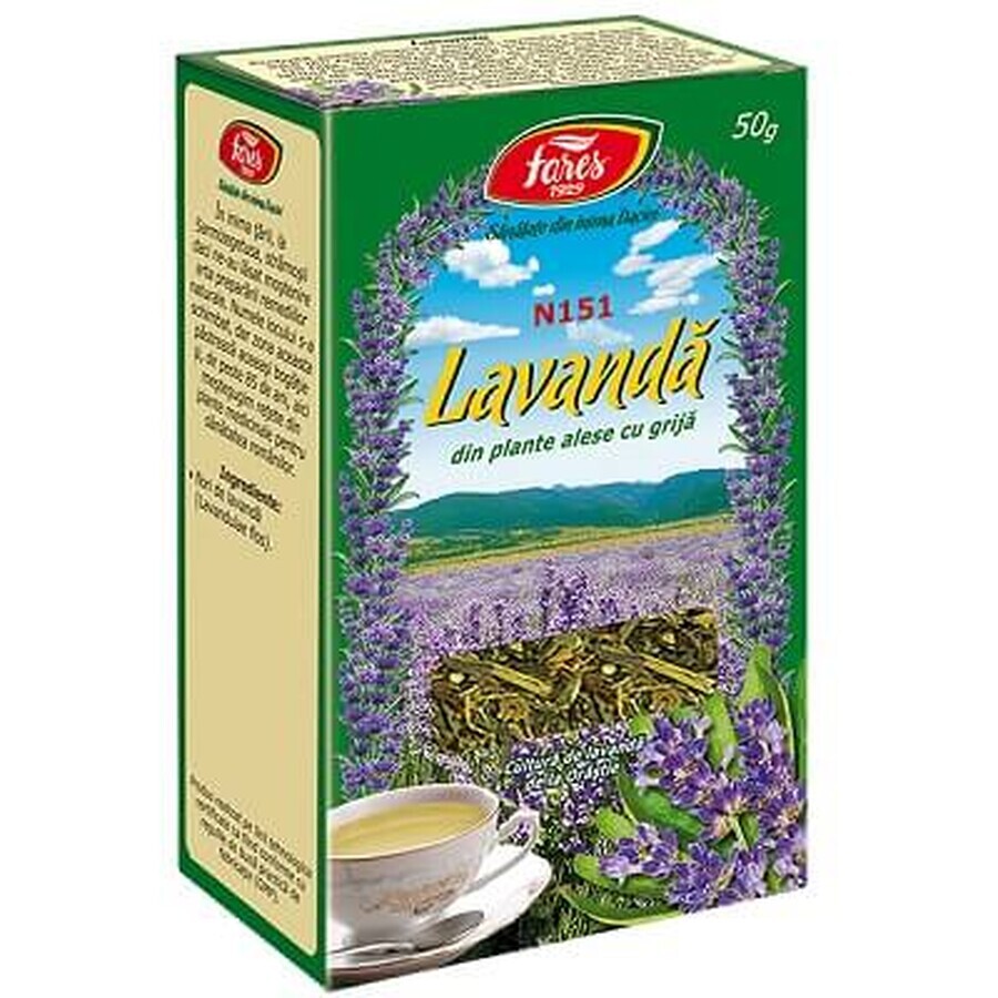 Té de flores de lavanda N151, 50 g, Fares