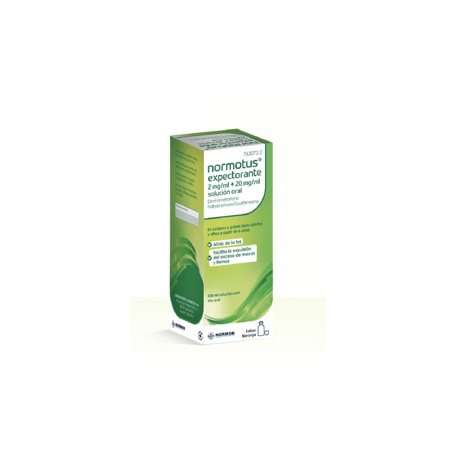 NORMOTUS SLIJMOPLOSSER 2 MG/ML + 20 MG/ML ORALE OPLOSSING 1 FLESJE 2
