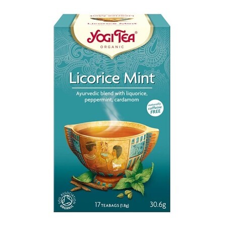 Tè alla menta liquirizia, 17 bustine, Yogi Tea