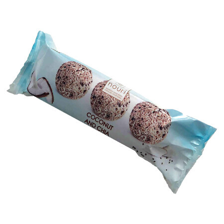 Trufas veganas de coco y chía, 30g, Nouri