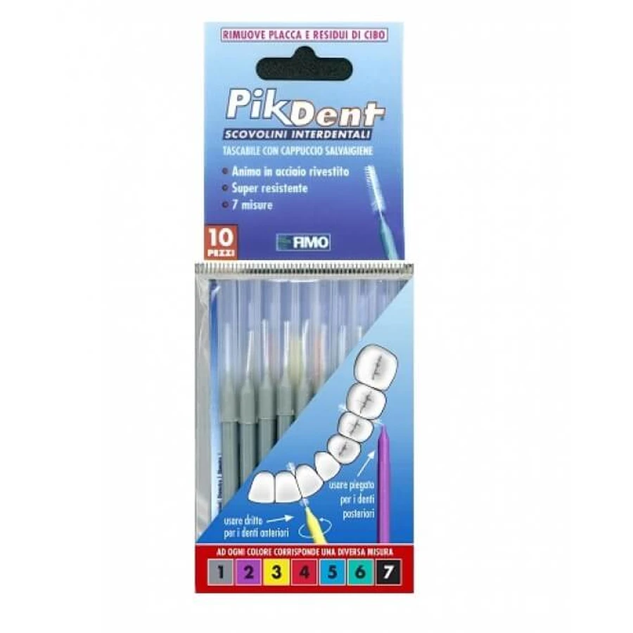 CEPILLOS INTERDENTALES PIKDENT CON CAPUCHÓN HIGIÉNICO TAMAÑO 1 (0,4 MM)