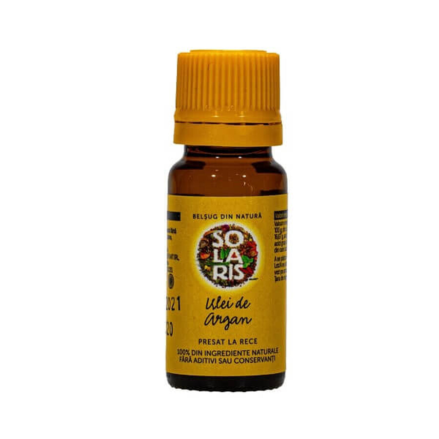 Aceite de argán prensado en frío, 10 ml, Solaris