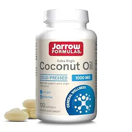 Aceite de coco virgen extra, 120 cápsulas, Jarrow Formulas