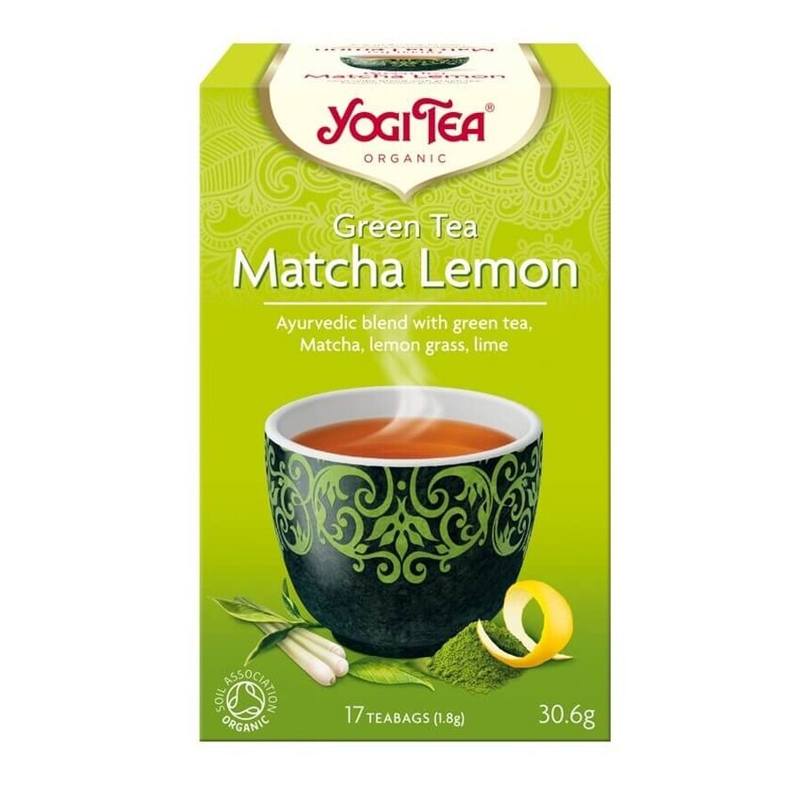 Té Matcha Limón, 17 bolsitas, Yogi Tea