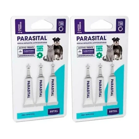 Gotas antiparasitarias Zotal Parasital 3 para gatos y perros de hasta 10 kg