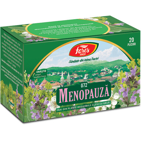 Té para la menopausia, G72, 20 bolsitas, Fares