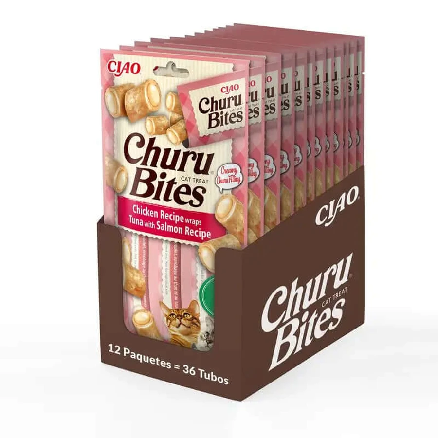 Churu Cat Bites Tonno con Salmone Ricetta Display 12X30Gr