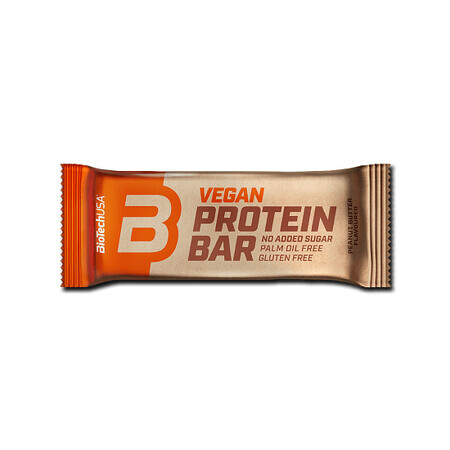 Vegan Protein Bar pindakaas, 50 gr, BioTech USA