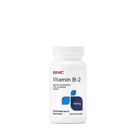 Vitamina B-2 100 mg, 100 tablete, GNC