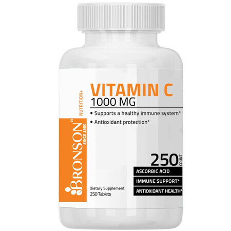 Vitamina C 1000 mg, 250 capsule, Bronson