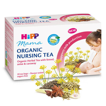 Té ecológico para ayudar a la lactancia, 20 bolsitas, Hipp