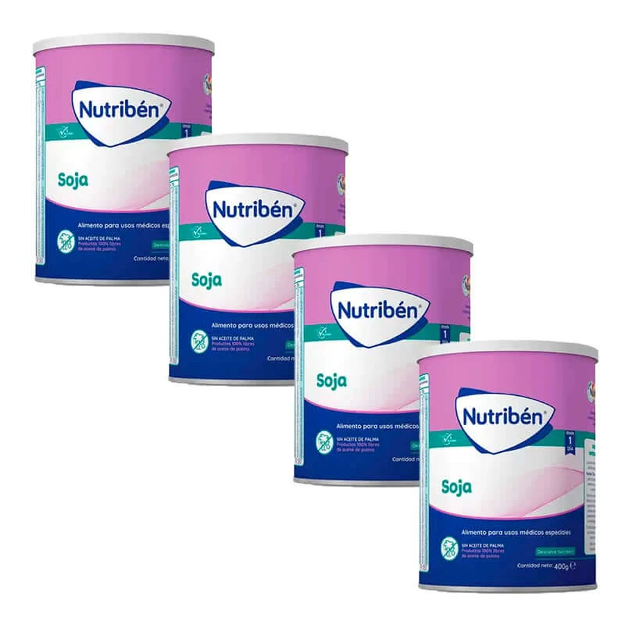 Nutribén Hydrolysierte Sojamilch, 4 X 400 Gramm