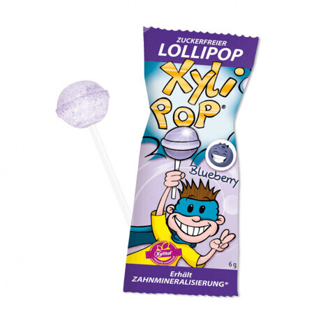 Xylipop lolly met bosbessensmaak, 6 g, Miradent