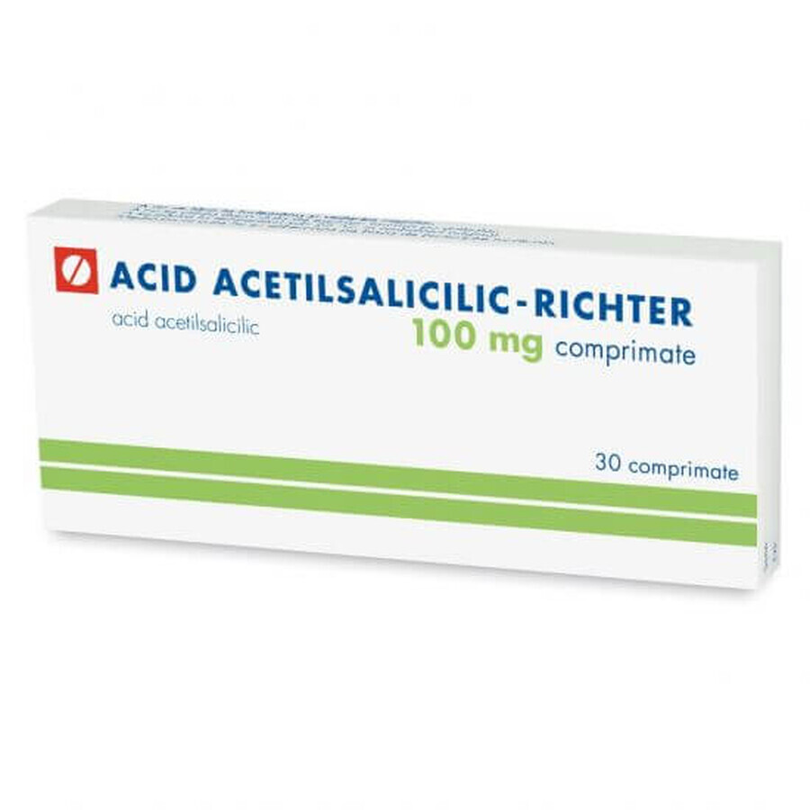 Acetylsalicylzuur 100 mg, 30 tabletten, Gedeon Richter Roemenië