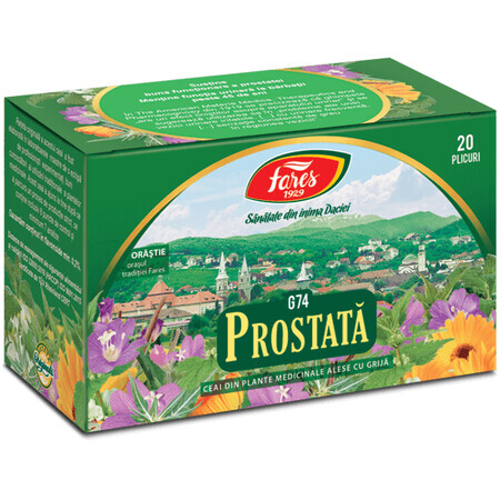 Té de próstata, G74, 20 bolsitas, Fares