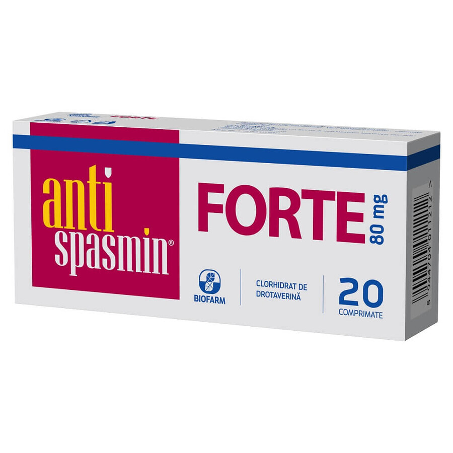 Antispasmin Forte, 20 comprimés, Biofarm