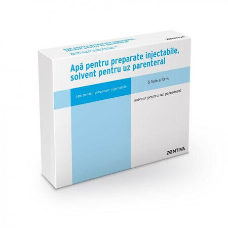 Eau pour injections, 5 ampoules, Zentiva