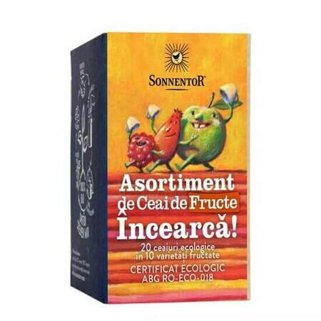 Asortiment de ceai de fructe Incearca, 20 plicuri, Sonnentor