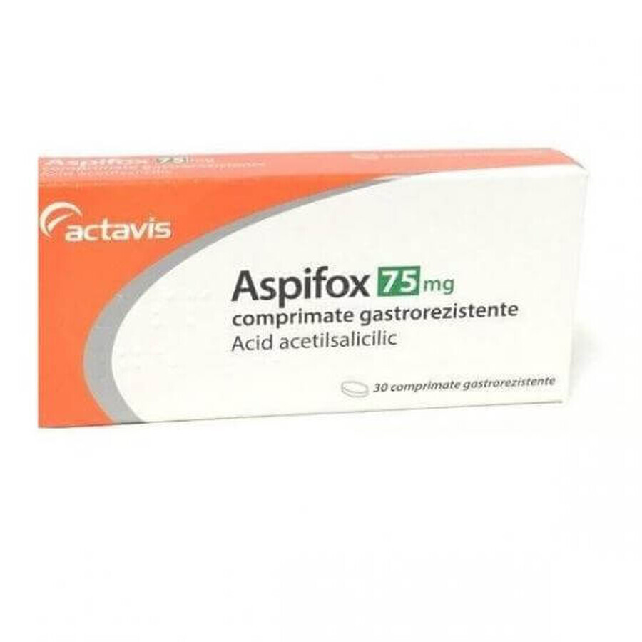 Aspifox 75 mg, 30 comprimidos gastrorresistentes, Actavis