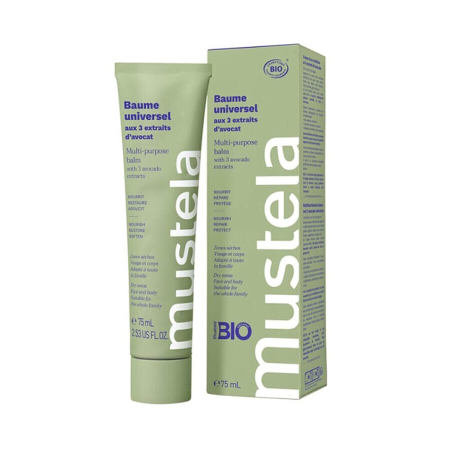 Après-shampoing multifonctionnel à l'extrait d'avocat écologique, 75 ml, Mustela