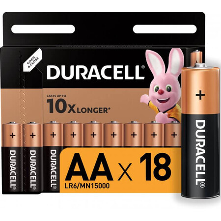 Batterijen Basic AA, 18 stuks, Duracell