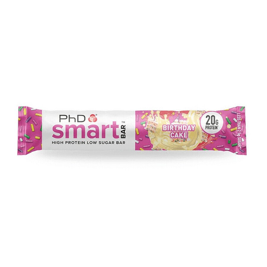 PhD Smart Verjaardagstaart eiwitreep, 64 g, PhD Nutrition