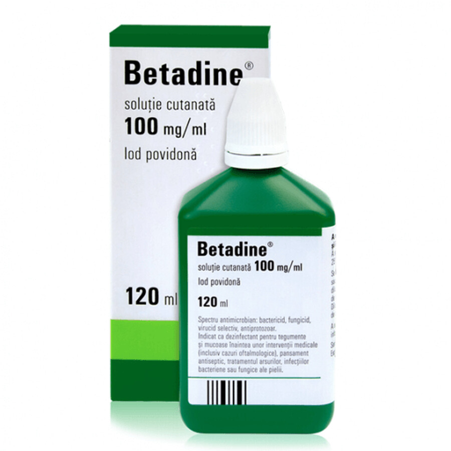 Betadine solución, 120 ml, Egis Pharmaceutical