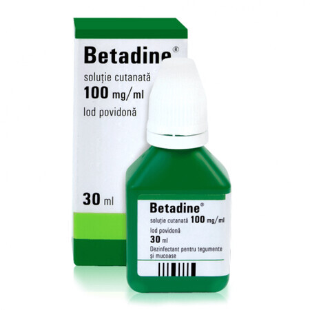 Betadine solutie, 30 ml, Egis Pharmaceuticals