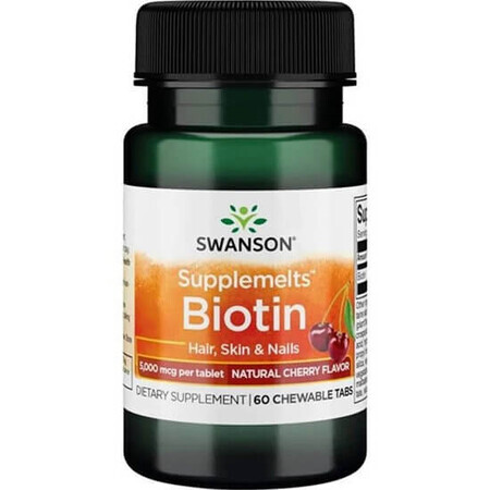 Biotina 5000mg, 60 comprimidos, Swanson