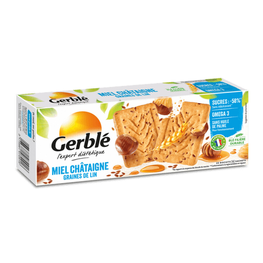 Galletas con miel y harina de castañas, 200 g, Gerble