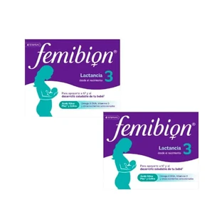 Femibion 3 Allaitement Grossesse avec acide folique et vitamines, 2 x 28 comprimés