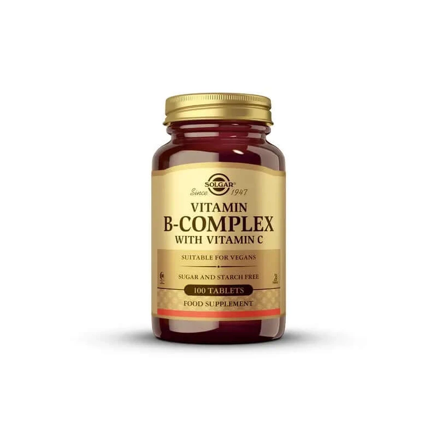 Solgar B-complex con vitamina C, 100 compresse
