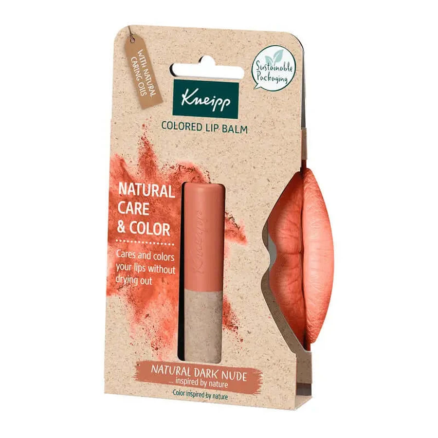 Kneipp Trattamento labbra colorato naturale nudo scuro, 3,5 g