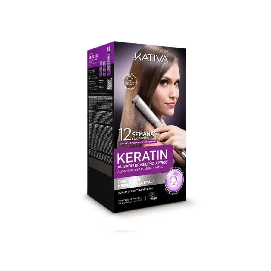 Kativa Keratin Kit Brazilian Straightening Express Veg, 1 buc.