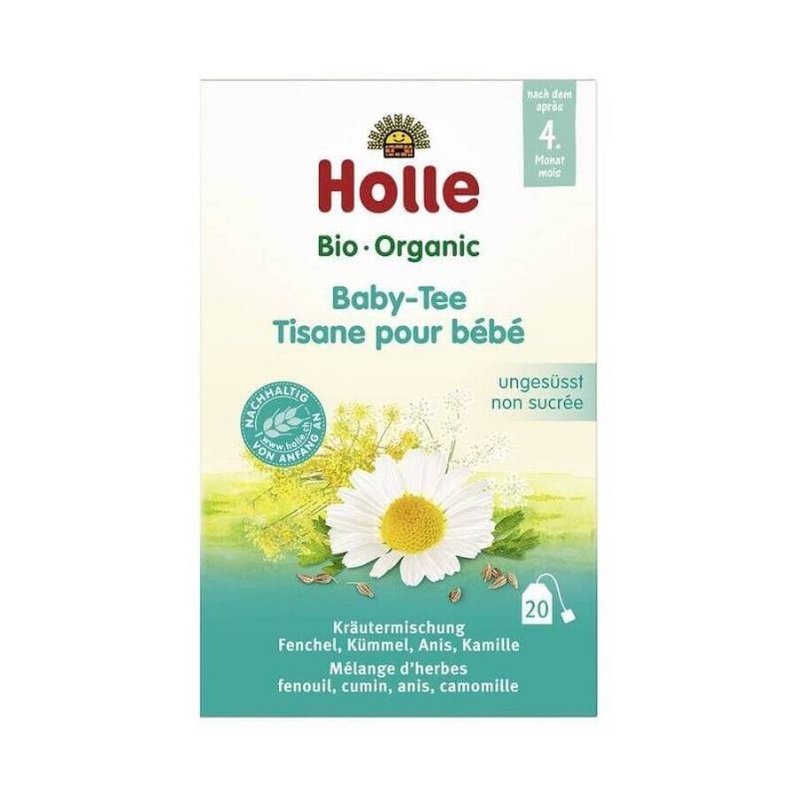 Té ecológico para niños con hinojo, anís y comino, 30 g, Holle Baby