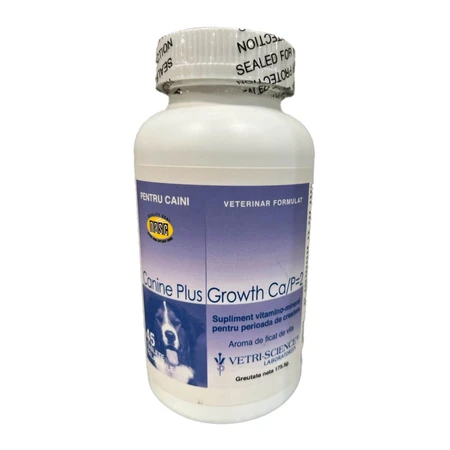 VETRI SCIENCE Canine Plus Growth Ca/P, suplementos de crecimiento y vitalidad para perros, 45tbl masticable