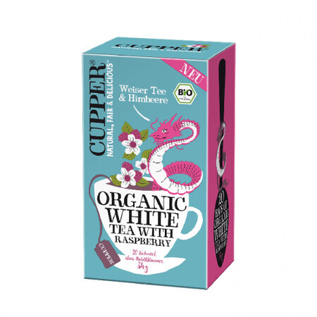 Cupper eco white raspberry tea, 20 sachets, Allos Hof