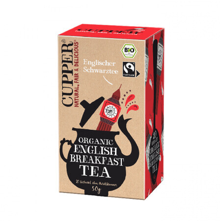 Té ecológico English Breakfast Cupper, 20 bolsitas, Allos Hof