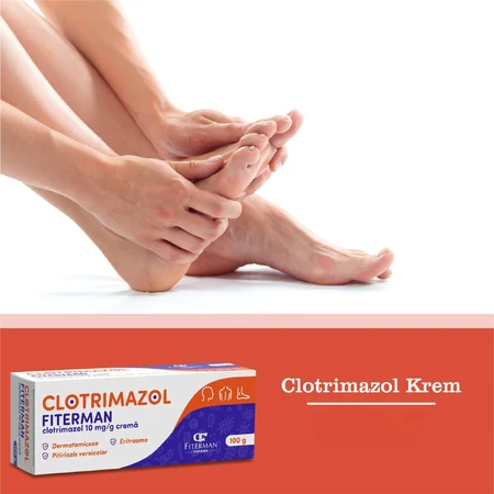 Clotrimazol cremă 10 mg/g, 100 g, Fiterman
