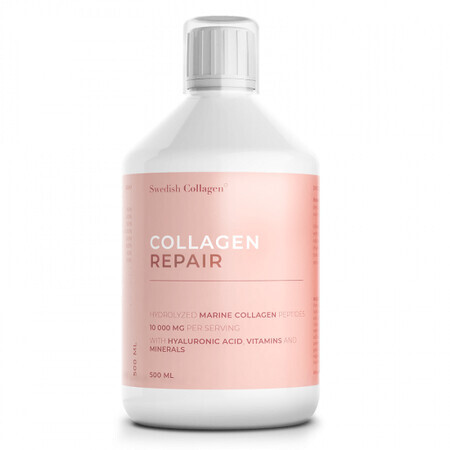 Colágeno Líquido Reparador con Ácido Hialurónico + Vitaminas + Minerales 10.000 mg, 500 ml, Swedish Collagen