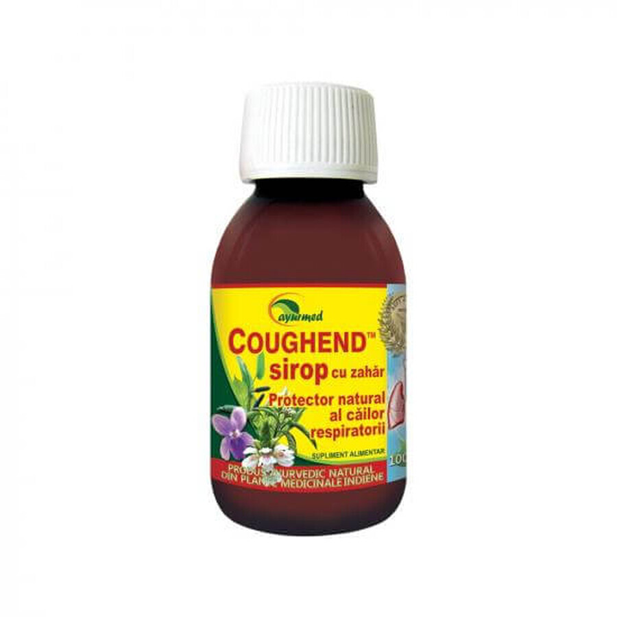 Sciroppo contro la tosse con zucchero, 100 ml, Ayurmed